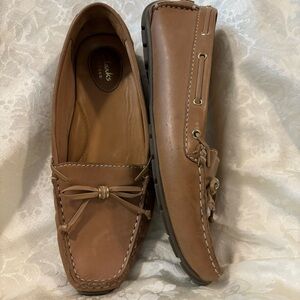 Clarks Artisan Leather Moccasin Loafers, Size 7.5